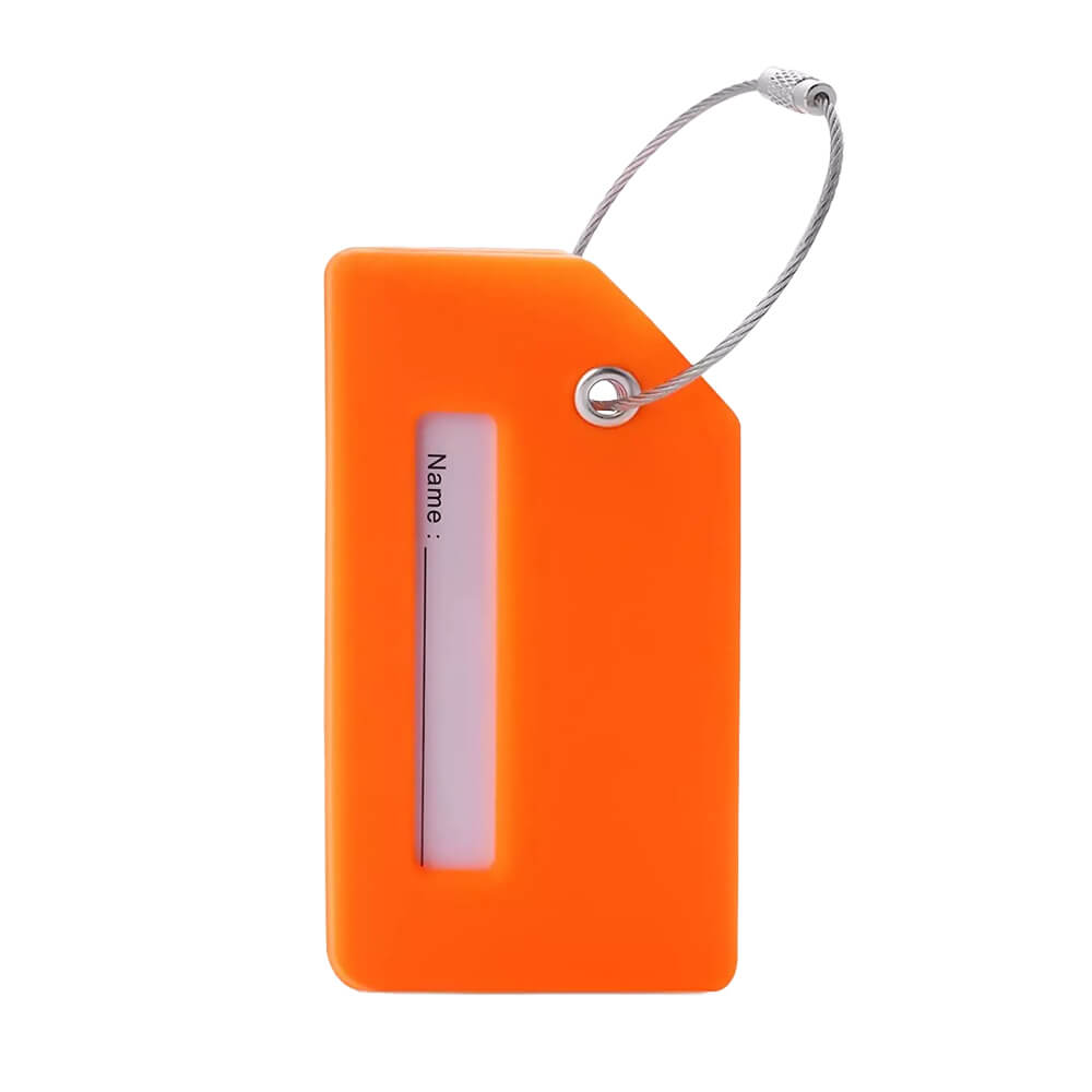 Bright Silicone Luggage Tags Orange