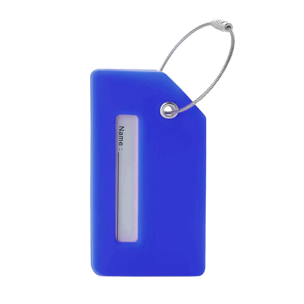 Bright Silicone Luggage Tags Royal Blue