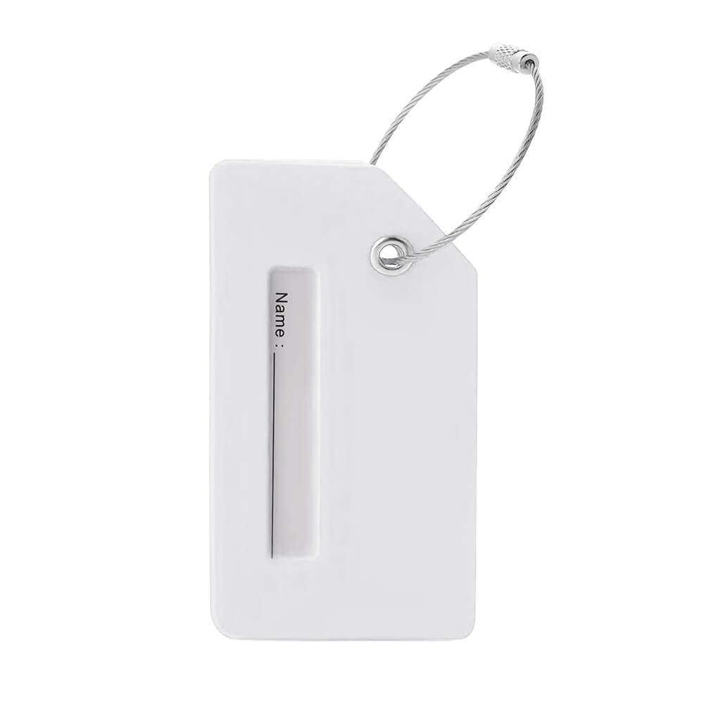 Bright Silicone Luggage Tags White