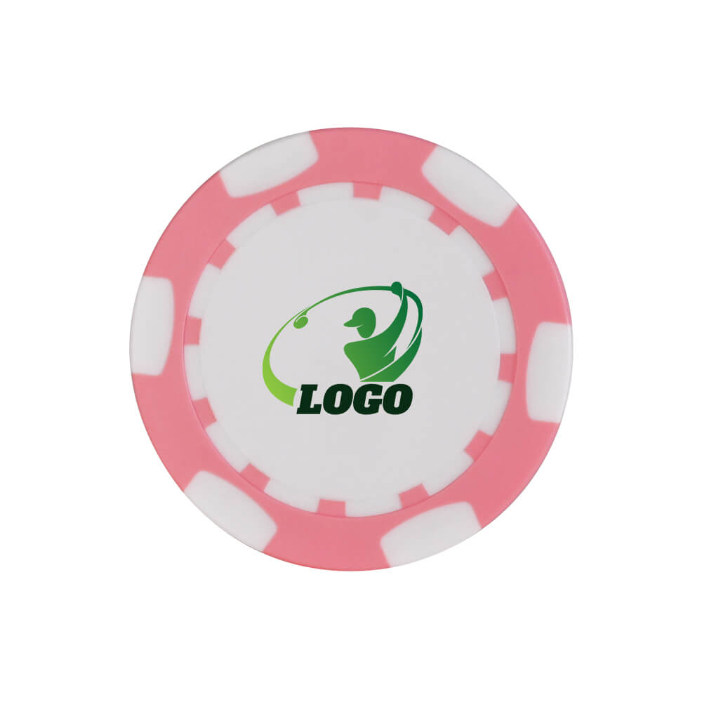 Colorful Custom Stylish Golf Chip Pink with Logo