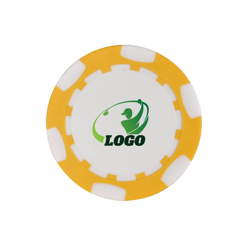 Colorful Custom Stylish Golf Chip Yellow with Logo