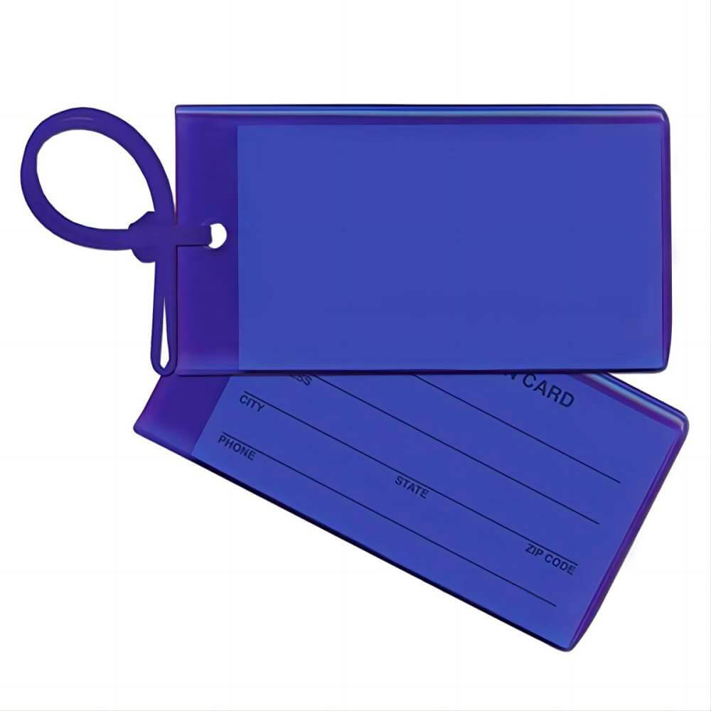 Colorful PVC Luggage Tags With Strap purple