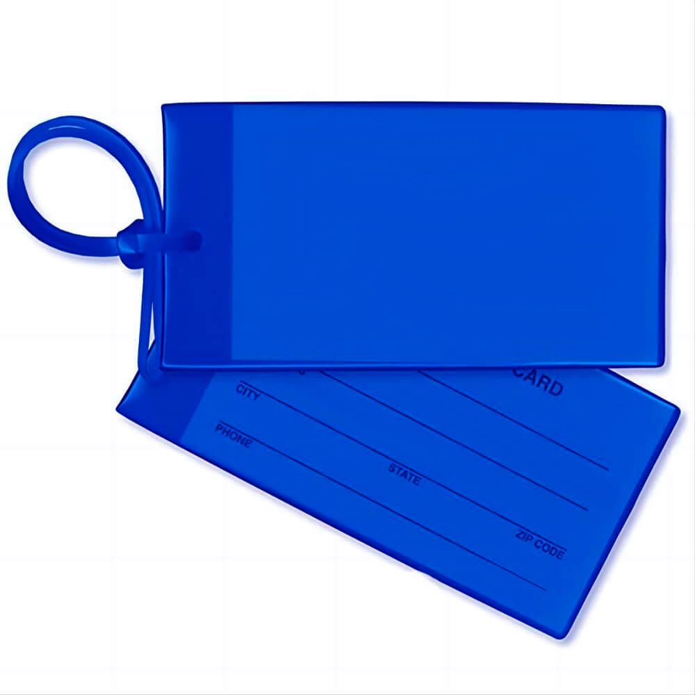 Colorful PVC Luggage Tags With Strap royal blue