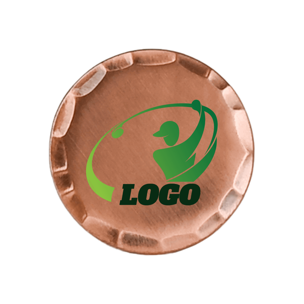 Custom Antique Copper Golf Ball Marker Copper with Logo Custom Antique Copper Golf Ball Marker Copper with Logo