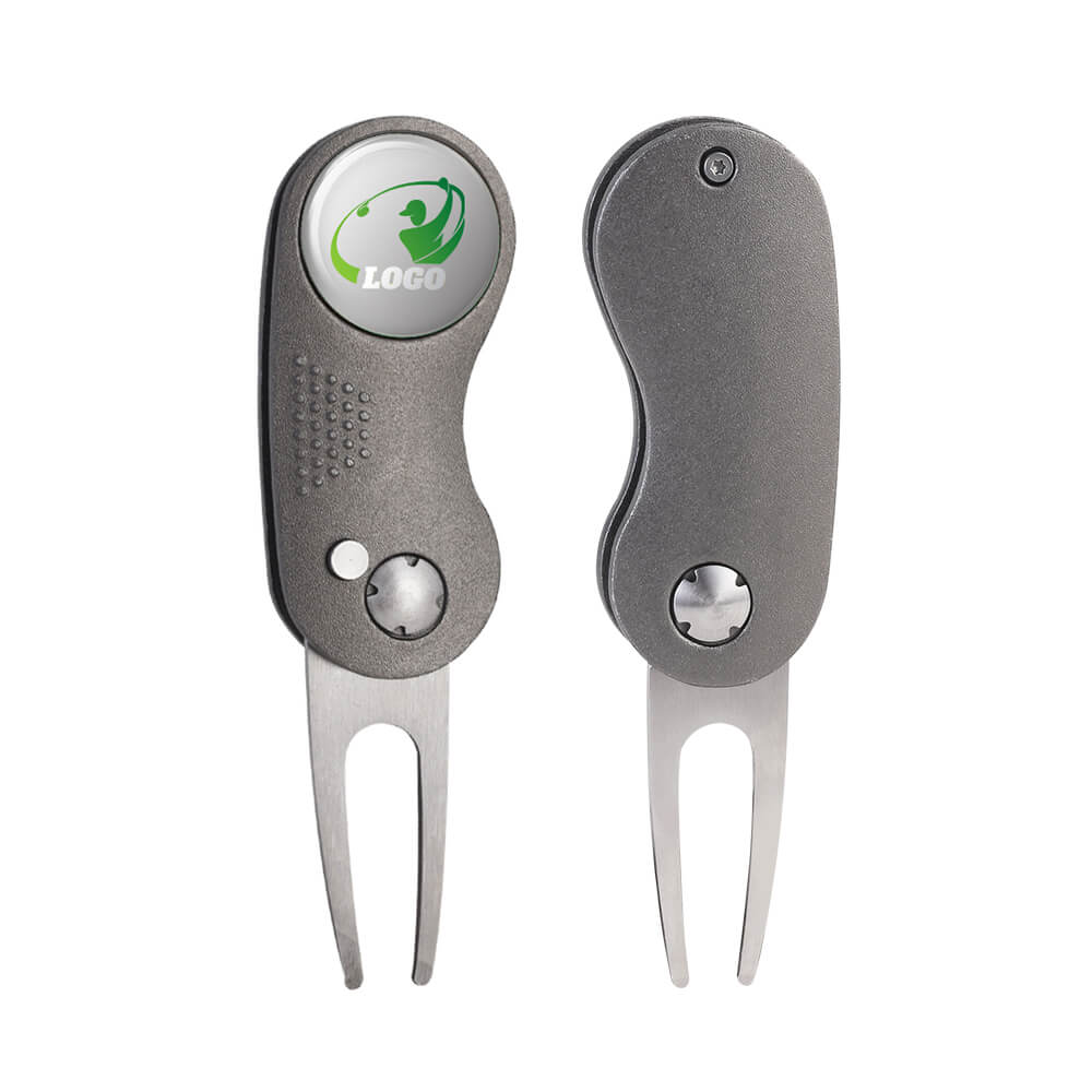 Custom Ball Marker Repair Tool Gray with Logo