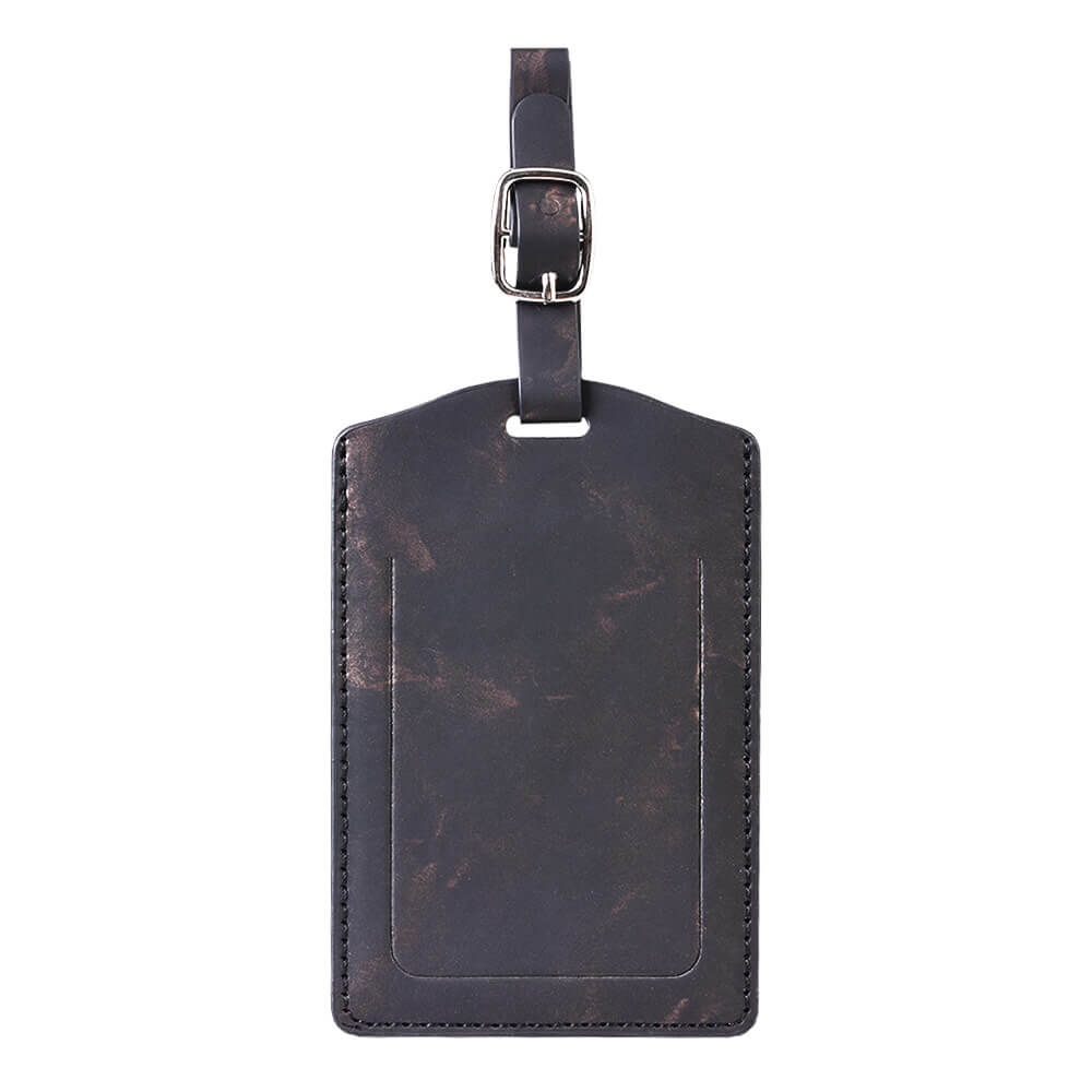 Flip Marbling Luggage Tags With Buckle black Flip Marbling Luggage Tags With Buckle black
