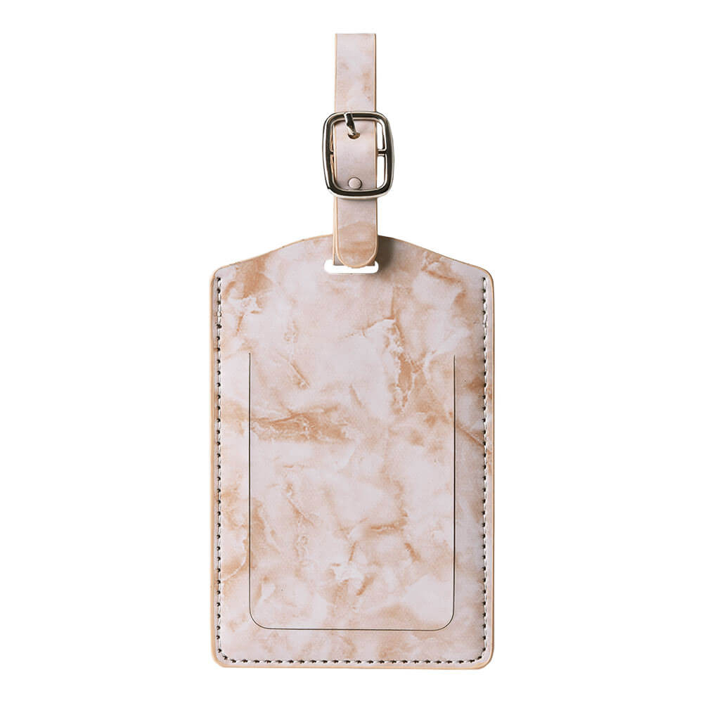 Flip Marbling Luggage Tags With Buckle brown Flip Marbling Luggage Tags With Buckle brown
