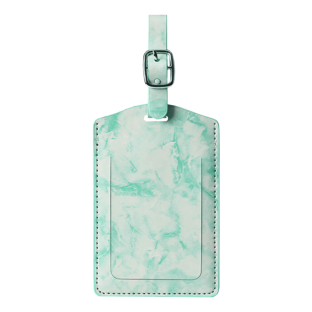 Flip Marbling Luggage Tags With Buckle green Flip Marbling Luggage Tags With Buckle green