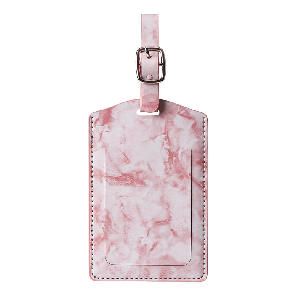 Flip Marbling Luggage Tags With Buckle pink Flip Marbling Luggage Tags With Buckle pink