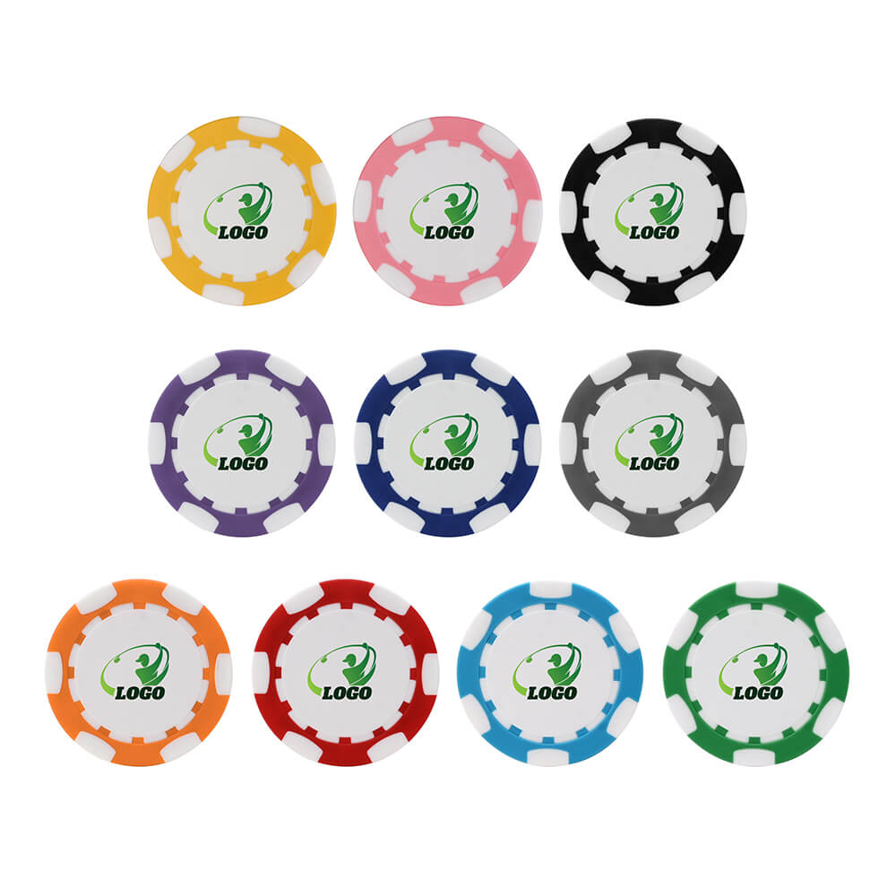 Group Shot of Colorful Custom Stylish Golf Chip