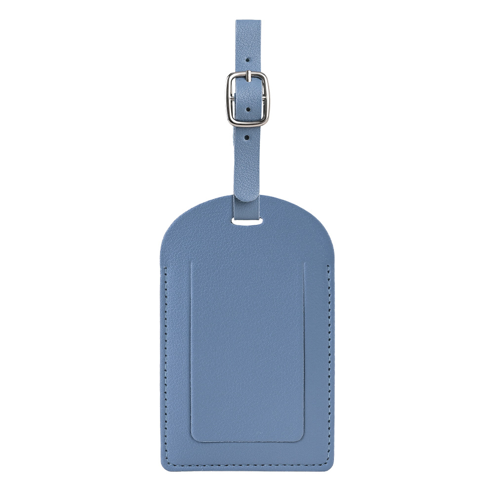 PU Leather Luggage Tags With Logo Blue PU Leather Luggage Tags With Logo Blue