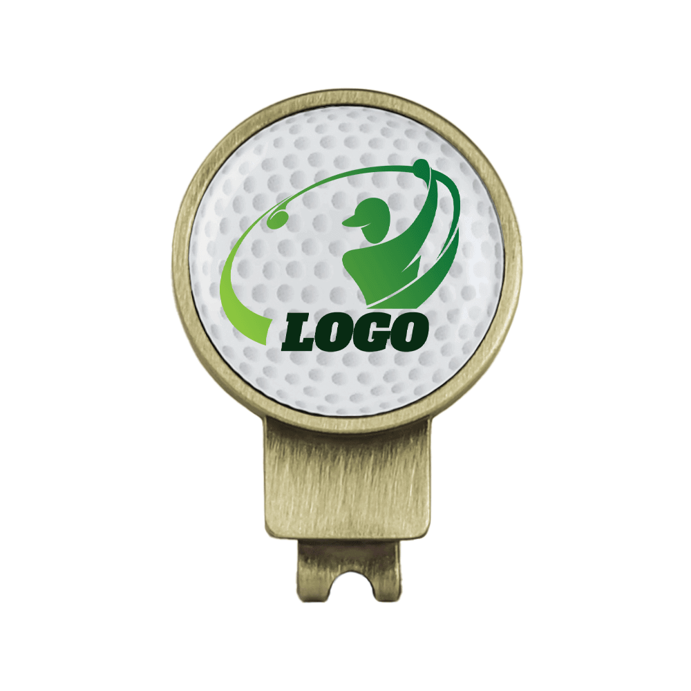 Custom Bottle Opener Hat Clip Ball Marker Antique Bronze with Logo