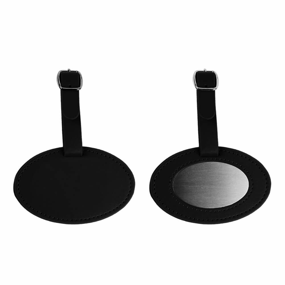 Metal Chic Minimalist Luggage Tag Black