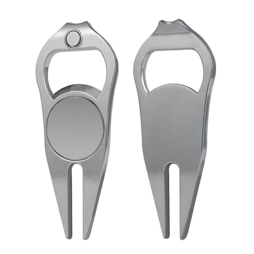 Customizable Golf Divot Tool with Ball Marker Set Both Sides