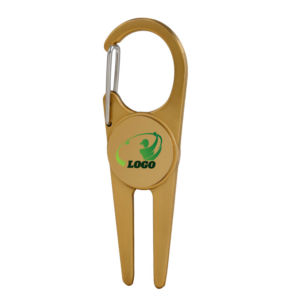 Deluxe Golf Divot Tool Set with Ball Markers Antique Gold with Logo