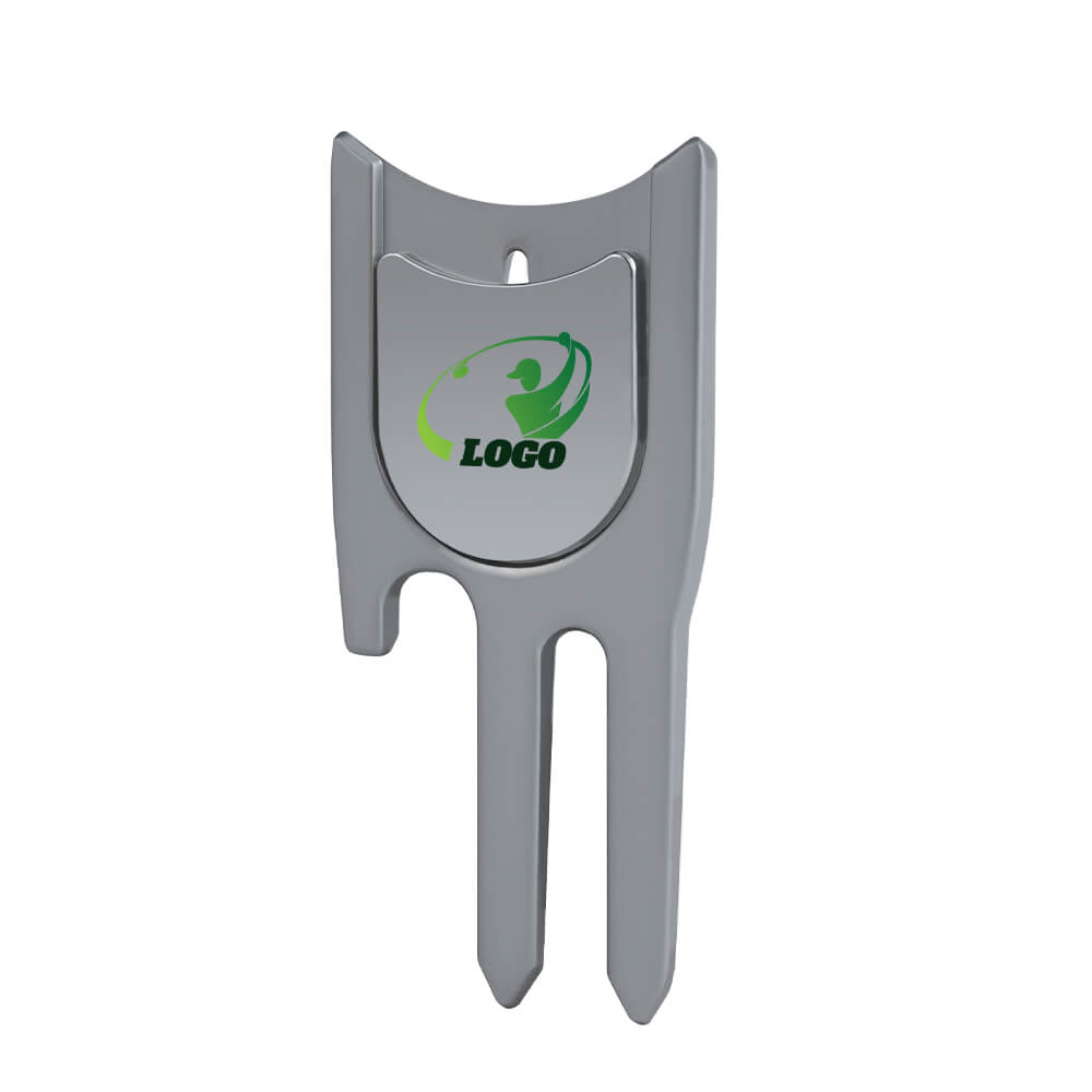 Durable Golf Repair Tool with Ball Markers Gift Silver with Logo Durable Golf Repair Tool with Ball Markers Gift Silver with Logo