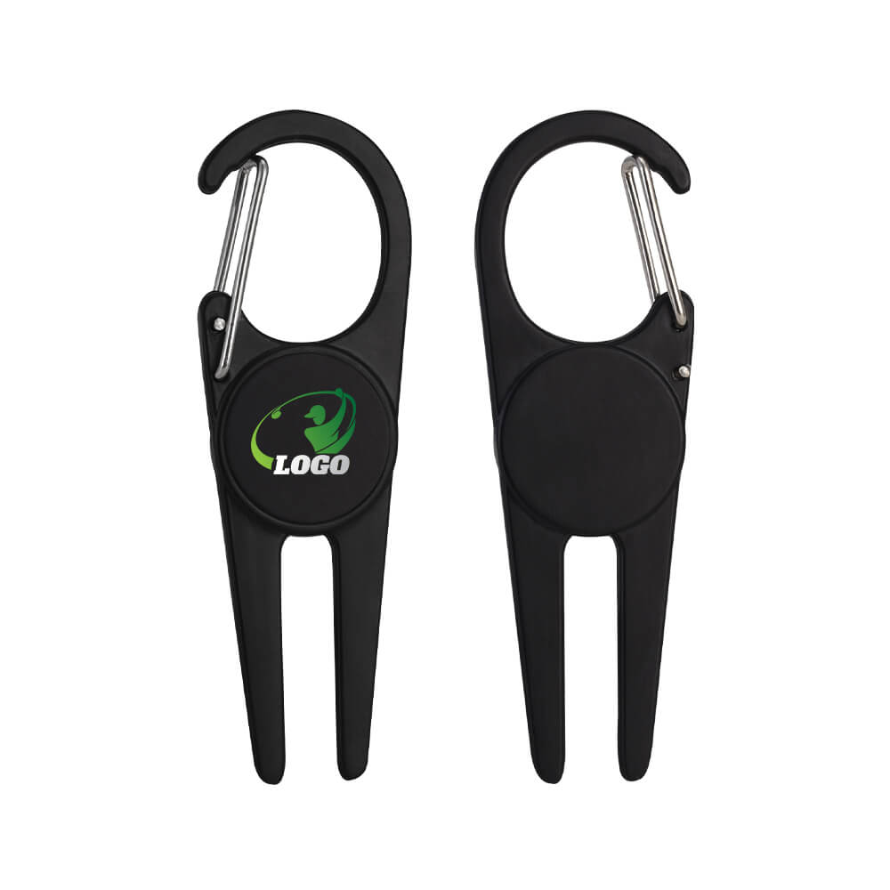 Emster Golf Divot Tool Black with Logo Both Sides Emster Golf Divot Tool Black with Logo Both Sides