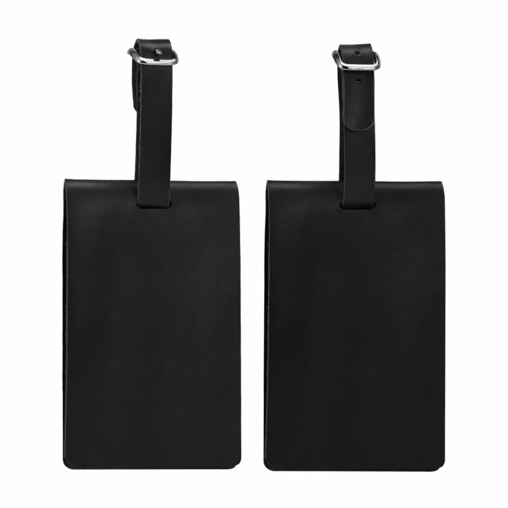 High-End Folding Genuine Leather Travel Tag Black High-End Folding Genuine Leather Travel Tag Black