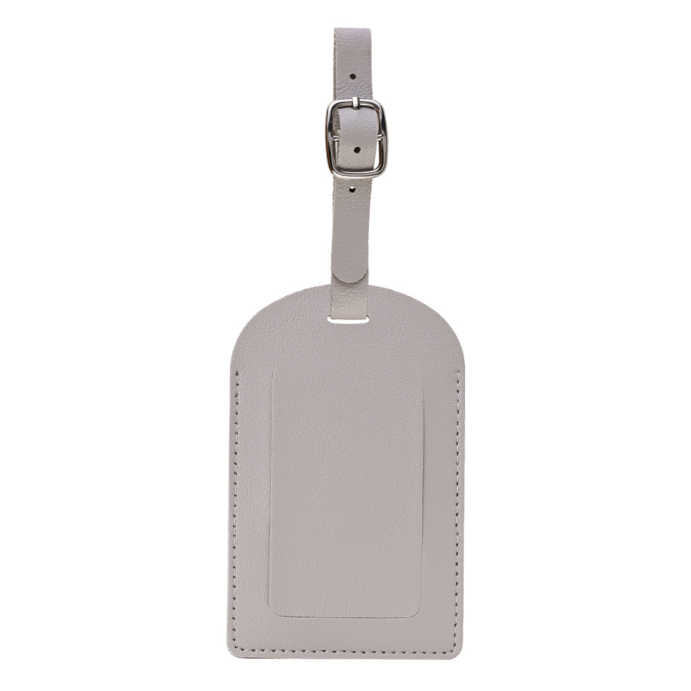 PU Leather Luggage Tags With Logo Gray PU Leather Luggage Tags With Logo Gray