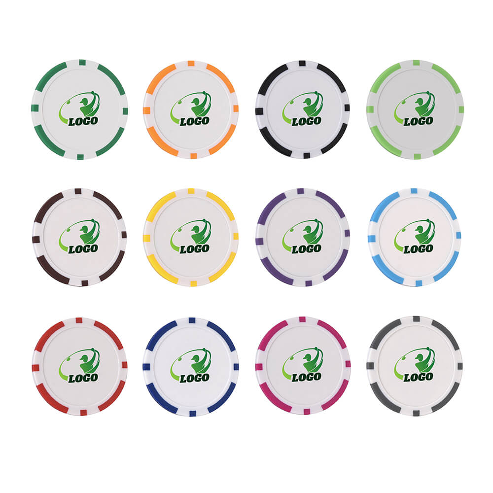 Group Shot of Custom Plastics Poker Chips Ball Marker Group Shot of Custom Plastics Poker Chips Ball Marker