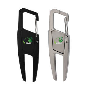 Custom Portable Buckle-Mounted Golf Fork with Ball Markers
