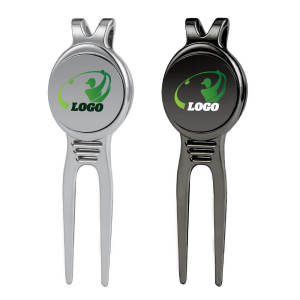 Divot Tool with Belt Clip with Removable Custom Ball Marker