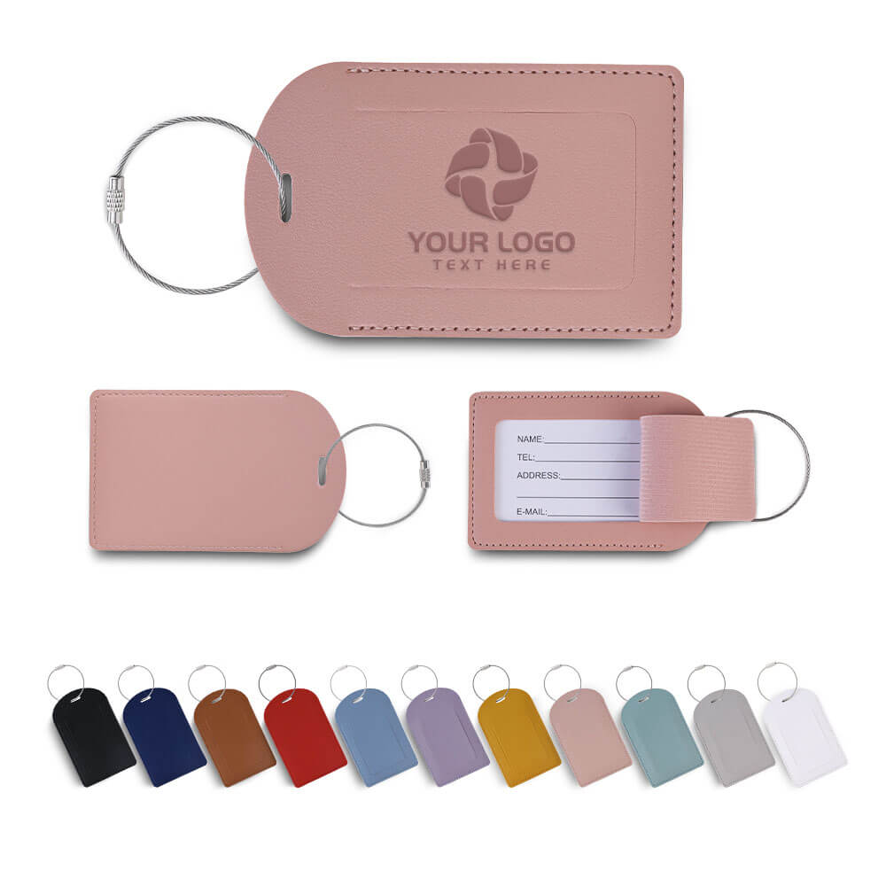 Group shot of PU Leather Luggage Tag With Custom Logo