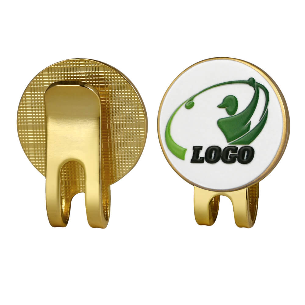Hat Clip with Custom Logo Ball Marker Gold with Logo