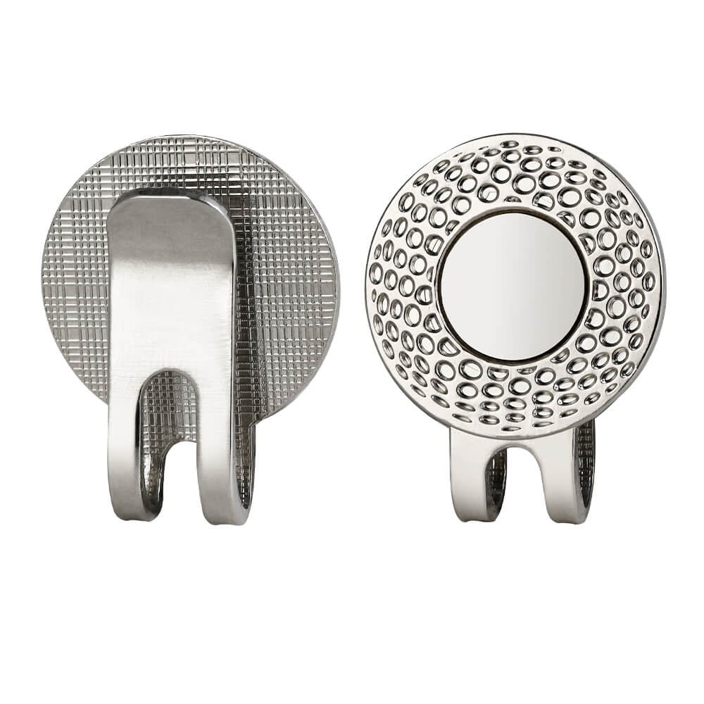 Hat Clip with Custom Logo Ball Marker Silver
