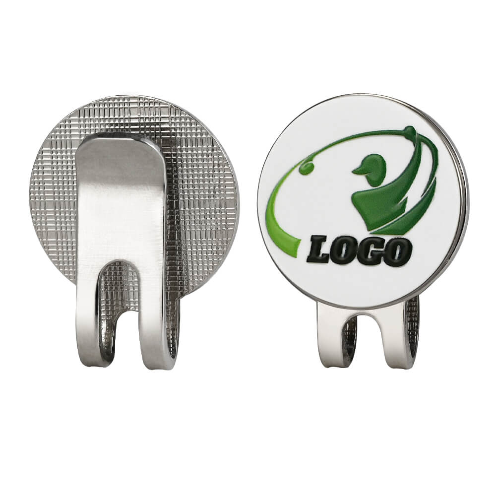 Hat Clip with Custom Logo Ball Marker Silver with Logo