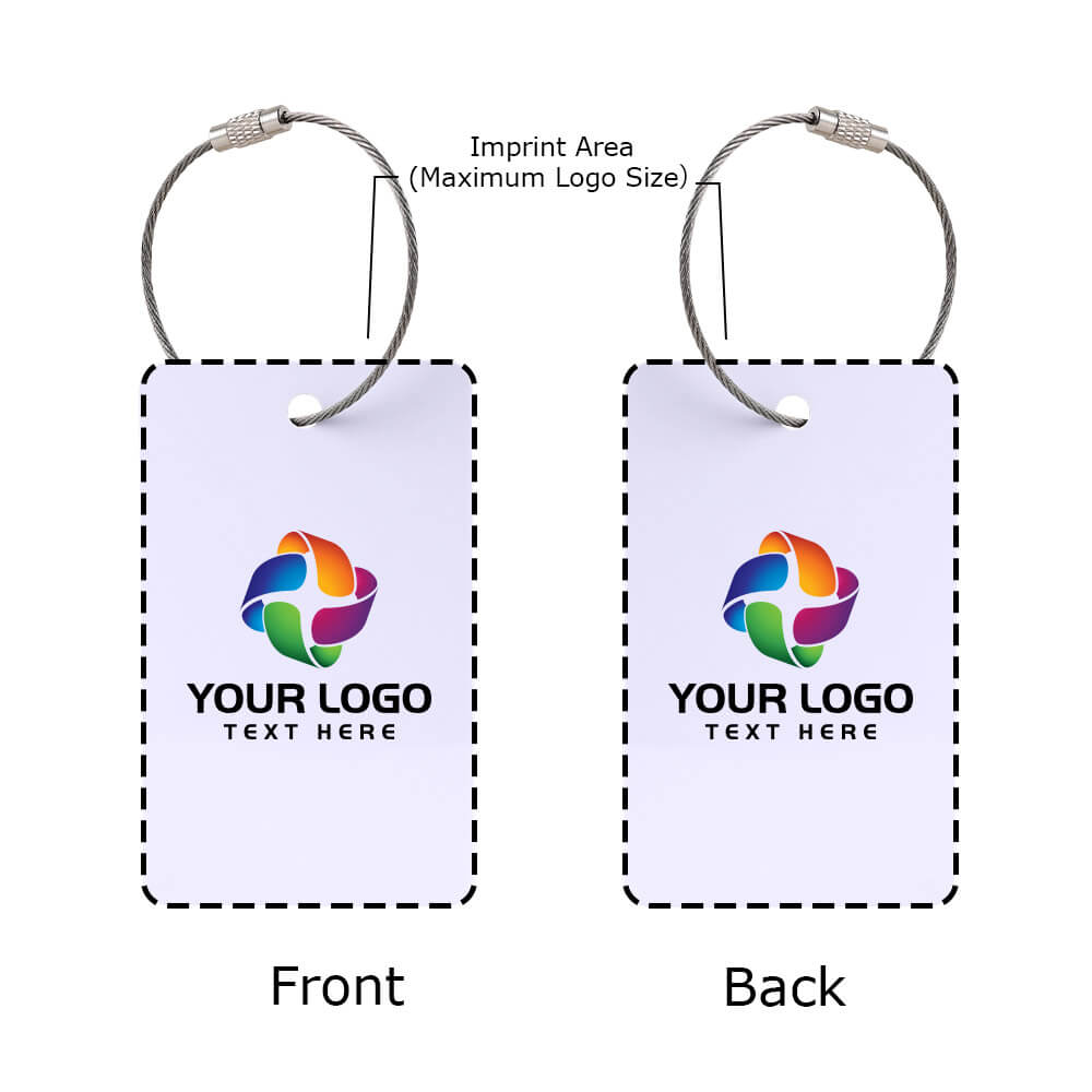 Rigid PVC Luggage Tag Front and Back