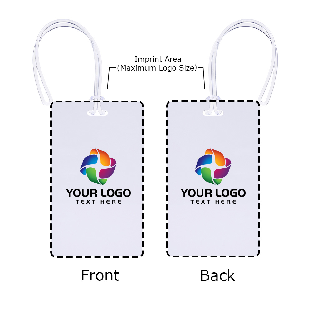 Imprint Area of Full Color Plastic Luggage Tags With Strap