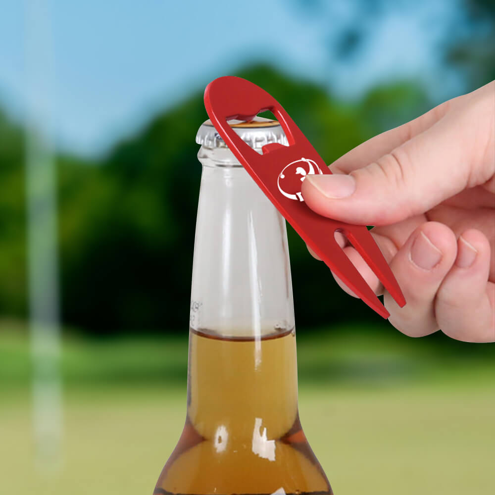 Lifestyle Shot of Divot Repair Fixer Bottle Opener Lifestyle Shot of Divot Repair Fixer Bottle Opener