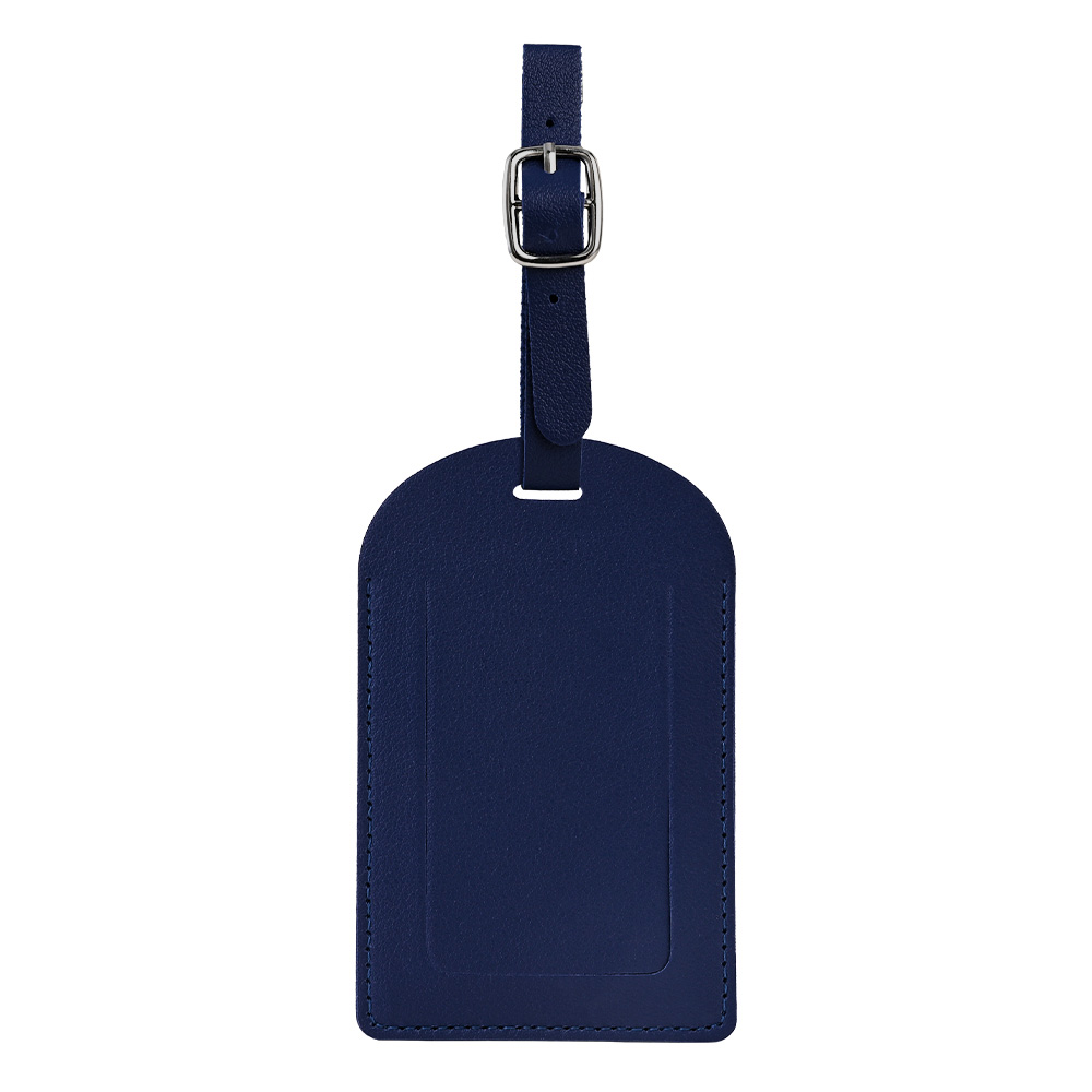 PU Leather Luggage Tags With Logo Navy Blue PU Leather Luggage Tags With Logo Navy Blue