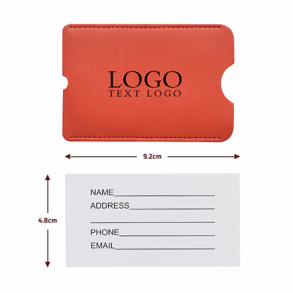Detail shot of PU Leather Luggage Tag with Loop Strap