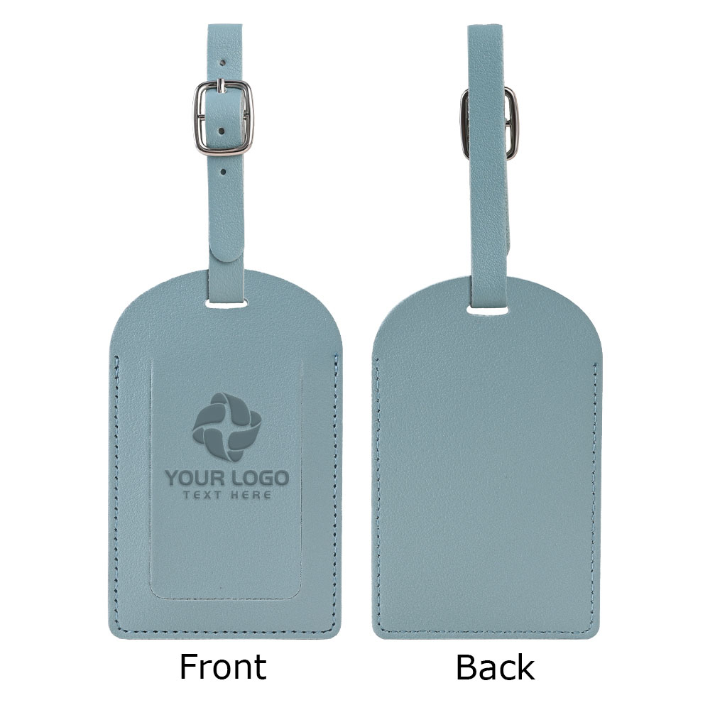 PU Leather Luggage Tags With Logo Teal
