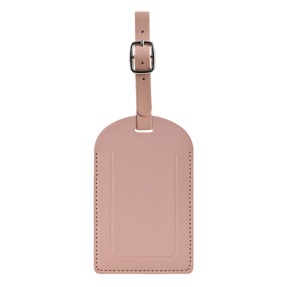 PU Leather Luggage Tags With Logo Pink PU Leather Luggage Tags With Logo Pink