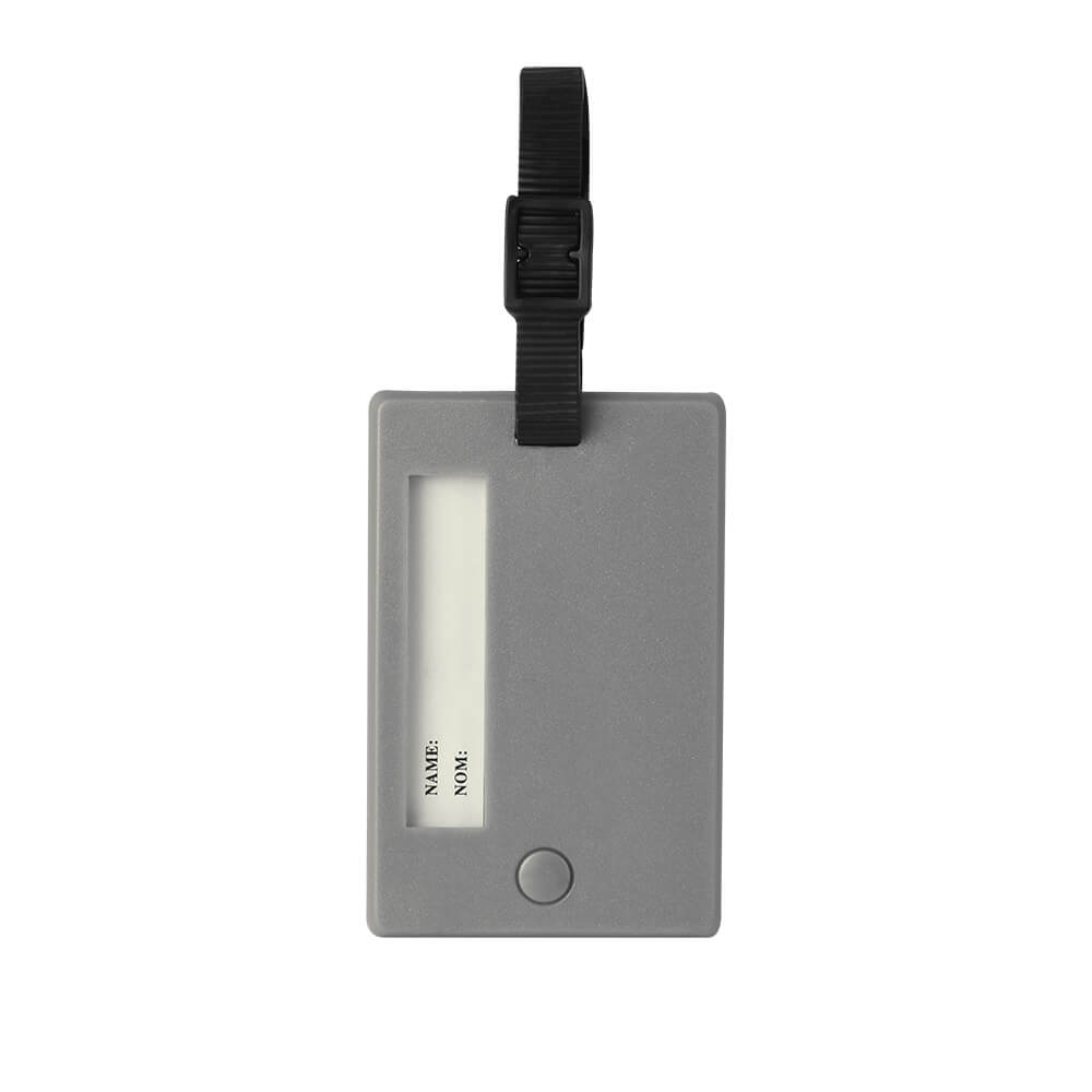 Plastic Luggage Tag with Name ID Card Gray Plastic Luggage Tag with Name ID Card Gray