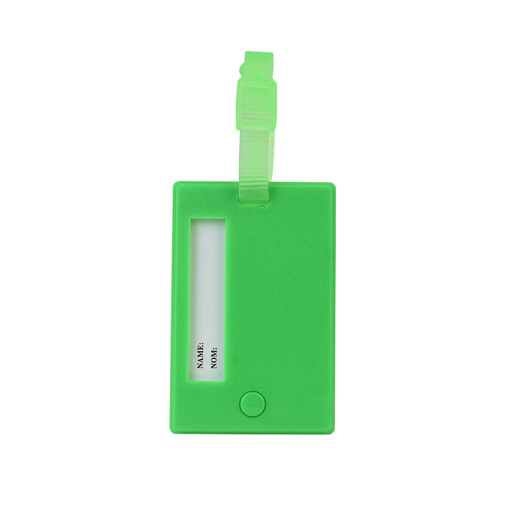 Plastic Luggage Tag with Name ID Card Green Plastic Luggage Tag with Name ID Card Green