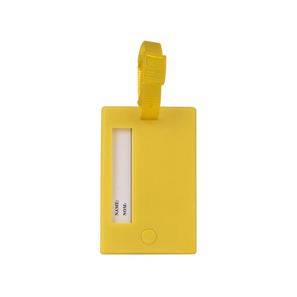 Plastic Luggage Tag with Name ID Card Yellow Plastic Luggage Tag with Name ID Card Yellow