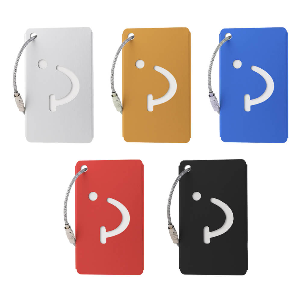 Group shot of Playful Smile Luggage Tags Personalized