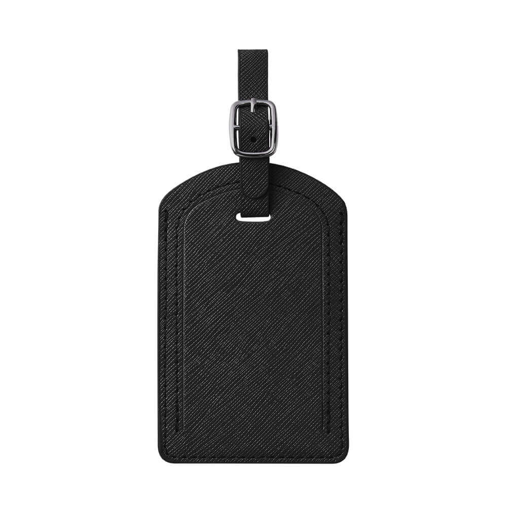 Portable PU Leather Luggage Tag Black Portable PU Leather Luggage Tag Black
