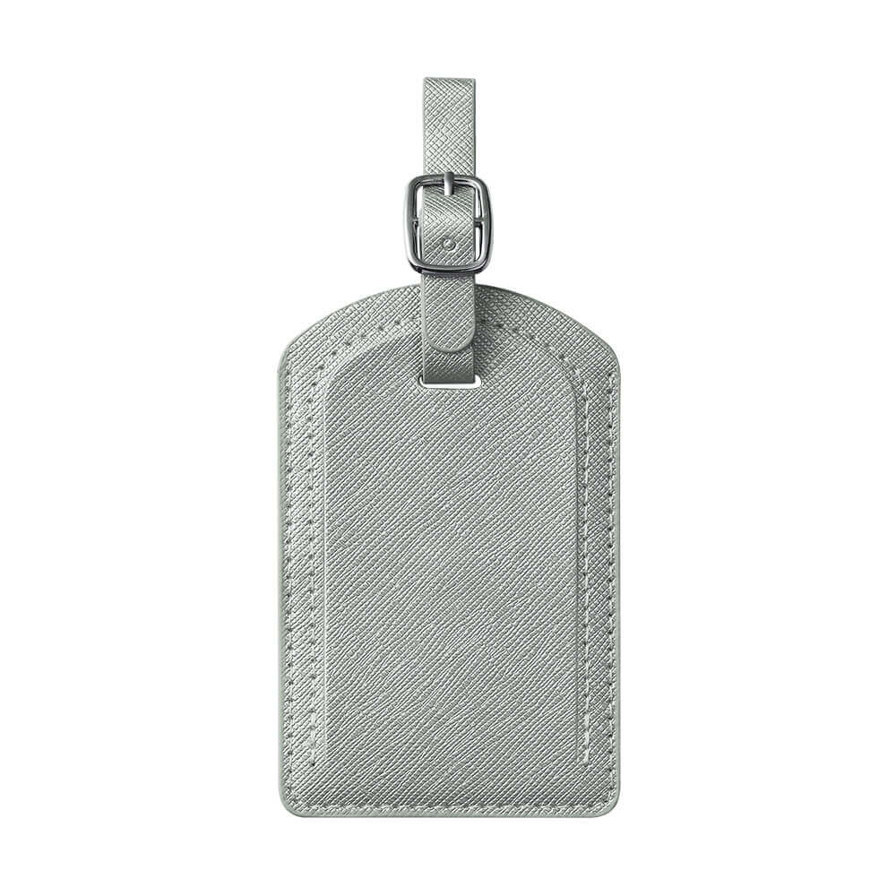 Portable PU Leather Luggage Tag Silver Portable PU Leather Luggage Tag Silver