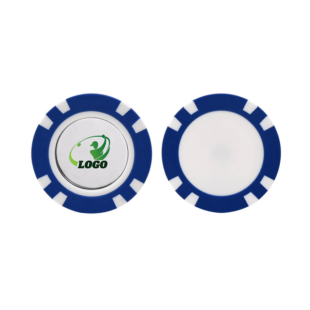 Powerful Custom Magnet Ball Marker Dark Blue with Logo Both Sides Powerful Custom Magnet Ball Marker Dark Blue with Logo Both Sides
