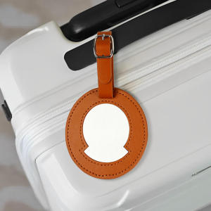 Premium Leather Metal Luggage Tag