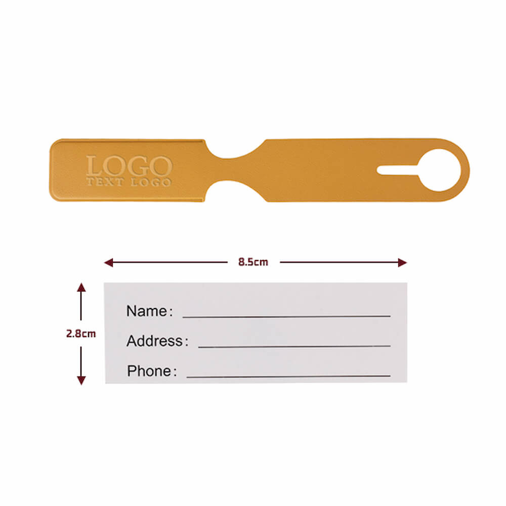 Detail shot of Premium PU Leather Luggage Tag