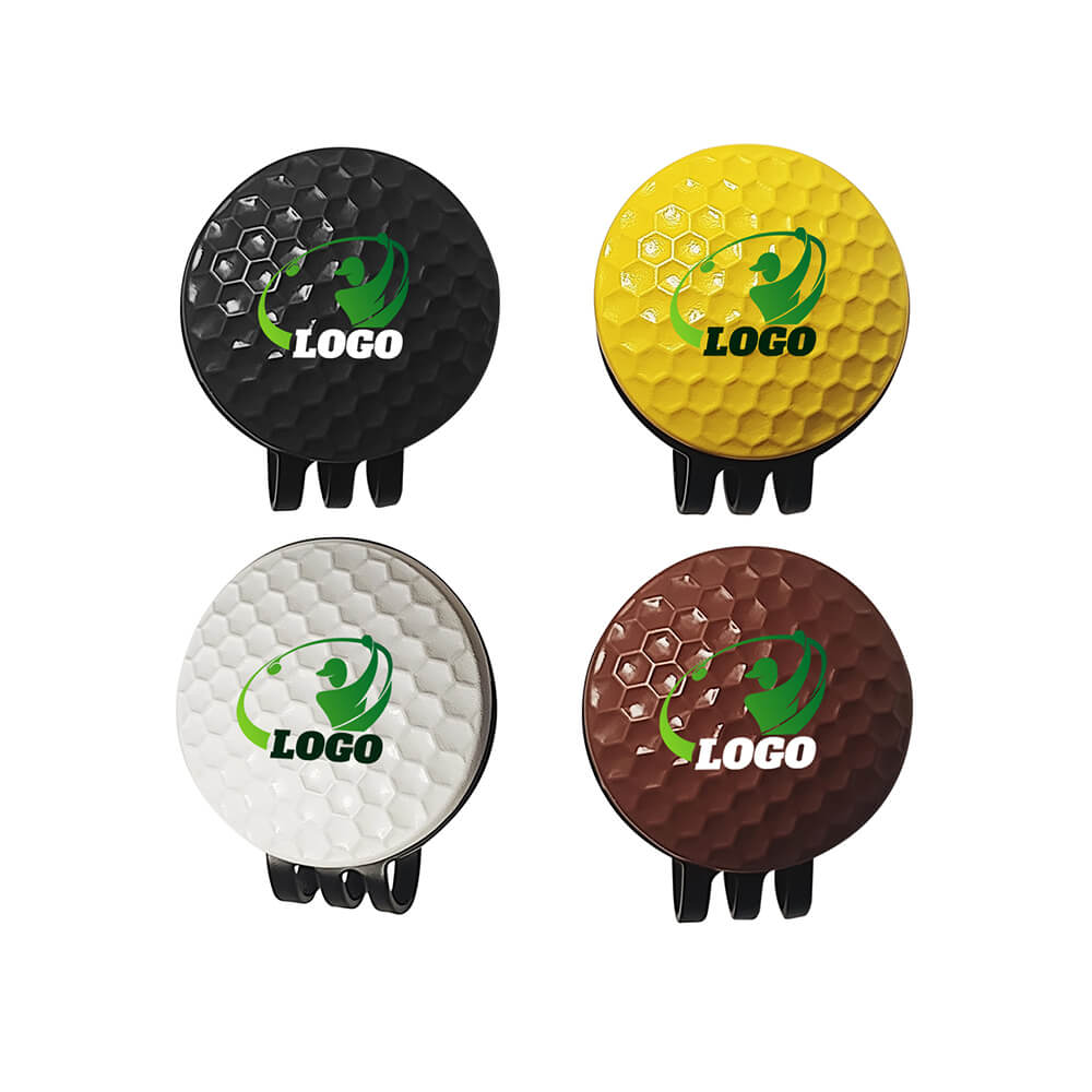 Promotional Custom Golf Ball Marker with Black Hat Clip