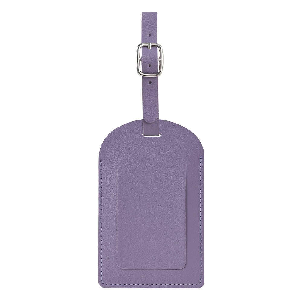 PU Leather Luggage Tags With Logo Purple PU Leather Luggage Tags With Logo Purple