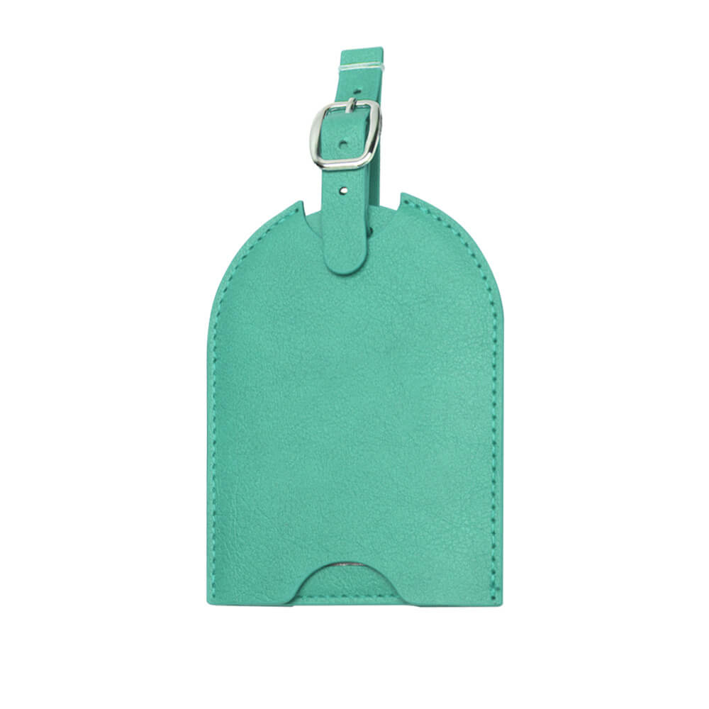 Push-Pull leren bagagelabels groen