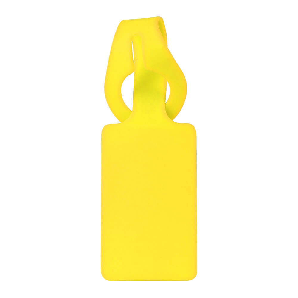 Rectangular Silicone Luggage Tag Yellow